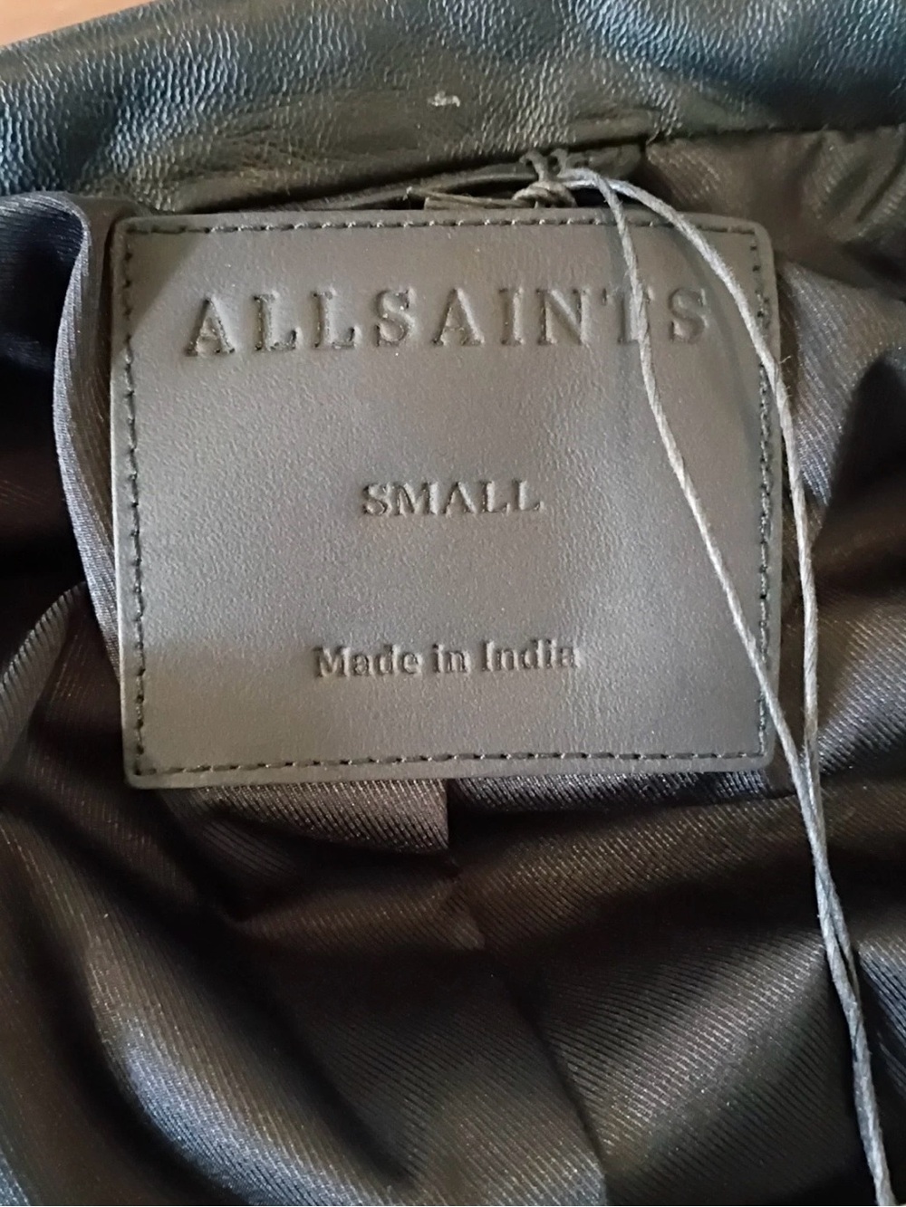 All Saints Clay oversized black leather jacket S - Picture 6 of 9